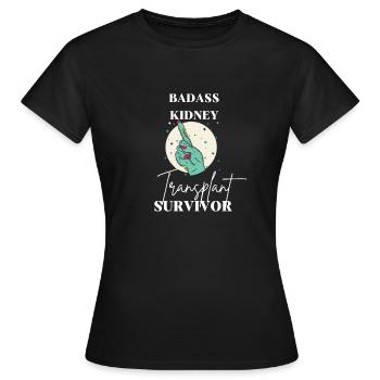 Badass Nierentransplantation Spender überlebender - Frauen T-Shirt - Schwarz - Vorne - AI Model Female 172 dark (172cm)