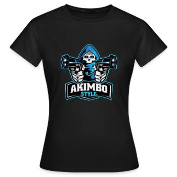 Akimbo style - Women's T-Shirt - black - Front - AI Model Female 172 dark (172cm)