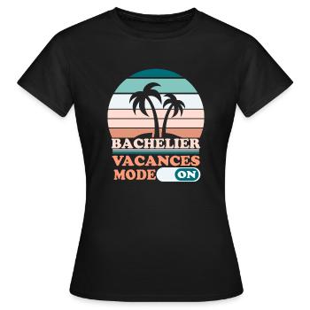 Cadeau Bachelier Bac Félicitation Baccalauréat - T-shirt Femme - noir - Devant - AI Model Female 172 dark (172cm)
