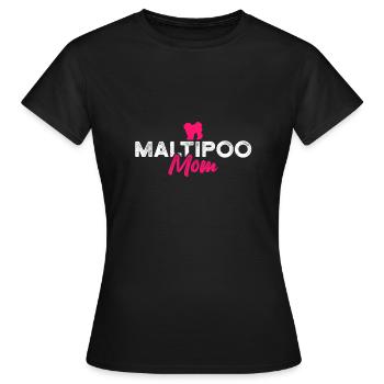 Maltipoo mom - Frauen T-Shirt - Schwarz - Vorne - AI Model Female 172 dark (172cm)