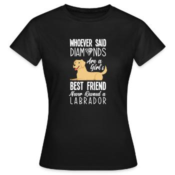 Labrador - T-shirt Femme - noir - Devant - AI Model Female 172 dark (172cm)