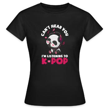K-Pop K-Drama Musique pop coréenne - T-shirt Femme - noir - Devant - AI Model Female 172 dark (172cm)