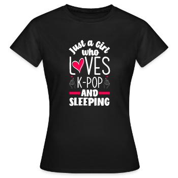 K-Pop K-Drama Musique pop coréenne - T-shirt Femme - noir - Devant - AI Model Female 172 dark (172cm)