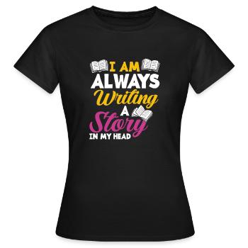Author Author Funny Author Gift - Women's T-Shirt - black - Front - AI Model Female 172 dark (172cm)