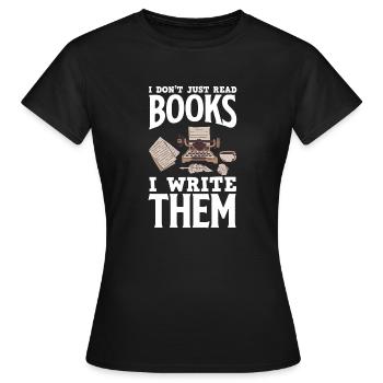 Author Author Funny Author Gift - Women's T-Shirt - black - Front - AI Model Female 172 dark (172cm)