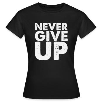 N’abandonnez jamais - T-shirt Femme - noir - Devant - AI Model Female 172 dark (172cm)