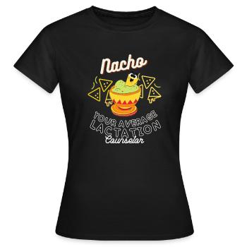 Drôle de consultante en lactation soutien à l’allaitement - T-shirt Femme - noir - Devant - AI Model Female 172 dark (172cm)
