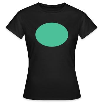 Grünes Oval Simpel Design - Frauen T-Shirt - Schwarz - Vorne - AI Model Female 172 dark (172cm)