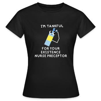 Drôles de jeux de mots Infirmière Précepteur Merci Cadeaux - T-shirt Femme - noir - Devant - AI Model Female 172 dark (172cm)