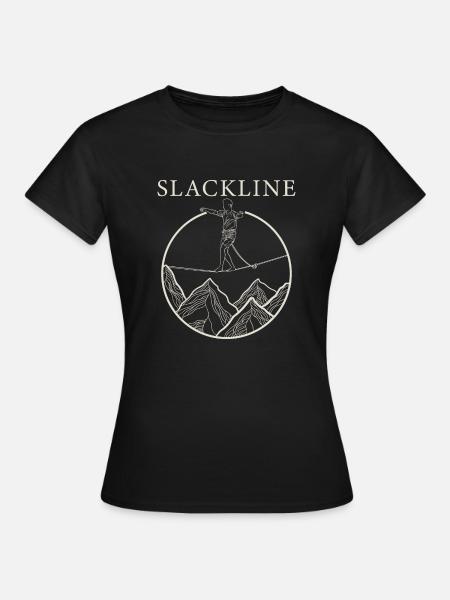 Slackline Slackline Vintage pour Slackliner - T-shirt Femme - noir