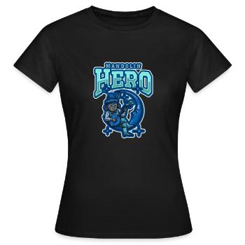 Mandolin Hero - Frauen T-Shirt - Schwarz - Vorne - AI Model Female 172 dark (172cm)