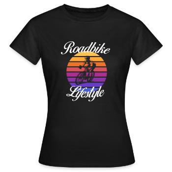 Rennrad Lifestyle - Frauen T-Shirt - Schwarz - Vorne - AI Model Female 172 dark (172cm)