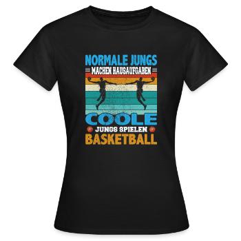Basketball Dunking Spieler Korbleger Spruch - Frauen T-Shirt - Schwarz - Vorne - AI Model Female 172 dark (172cm)