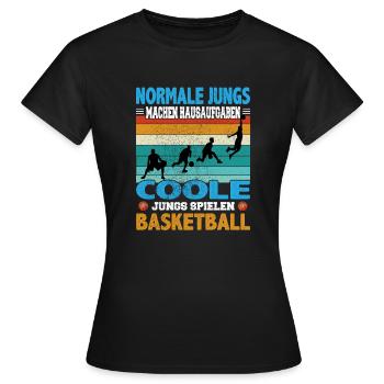 Basketball Dunking Spieler Korbleger Spruch - Frauen T-Shirt - Schwarz - Vorne - AI Model Female 172 dark (172cm)