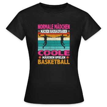 Basketball Dunking Spieler Korbleger Spruch - Frauen T-Shirt - Schwarz - Vorne - AI Model Female 172 dark (172cm)