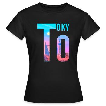 Tokyo - Women's T-Shirt - black - Front - AI Model Female 172 dark (172cm)