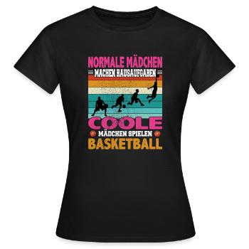 Basketball Dunking Spieler Korbleger Spruch - Frauen T-Shirt - Schwarz - Vorne - AI Model Female 172 dark (172cm)