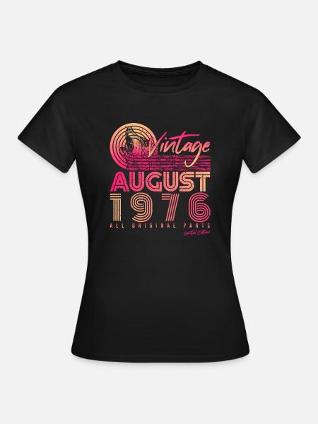 Rétro 1976 en août - T-shirt Femme - noir