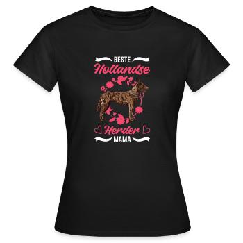 Beste Hollandse Herder Mama - Frauen T-Shirt - Schwarz - Vorne - AI Model Female 172 dark (172cm)