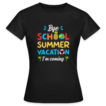 Holidays Holidays School holidays Summer holidays - Women's T-Shirt - black - Front - AI Model Female 172 dark (172cm)