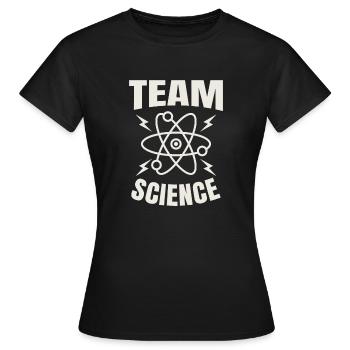 Team Science / Science, Teachers, Researchers - Women's T-Shirt - black - Front - AI Model Female 172 dark (172cm)