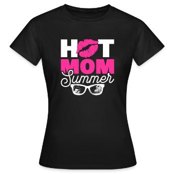 Maman chaude - T-shirt Femme - noir - Devant - AI Model Female 172 dark (172cm)