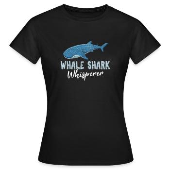 Whale Shark Whisperer Mignon Whale Shark Lovers Ocea - T-shirt Femme - noir - Devant - AI Model Female 172 dark (172cm)