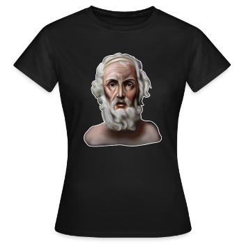 Homer Antiker Dichter - Frauen T-Shirt - Schwarz - Vorne - AI Model Female 172 dark (172cm)