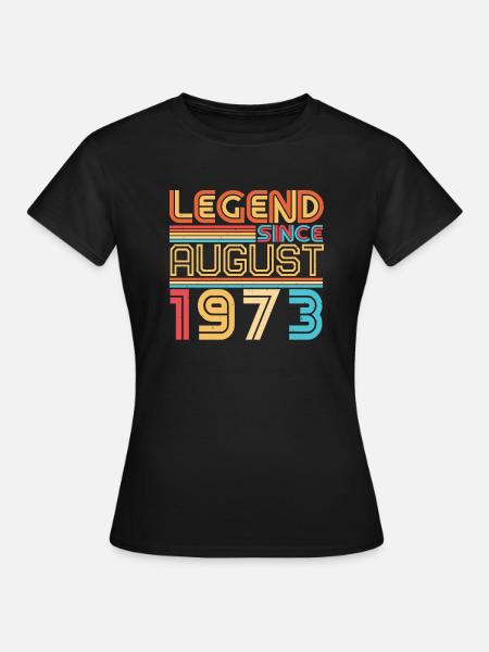 August 1973 Geschenkidee - Dame-T-shirt - sort