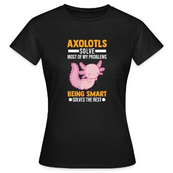 Axolotl Cadeau Queue Lurch - T-shirt Femme - noir - Devant - AI Model Female 172 dark (172cm)