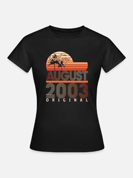 Geburtsmonat August 2003 - Frauen T-Shirt - Schwarz