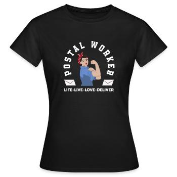 Funny Letter Deliverer Post Post Gifts - Women's T-Shirt - black - Front - AI Model Female 172 dark (172cm)