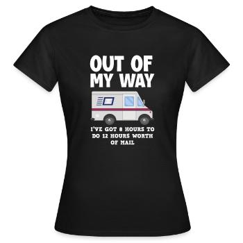 Funny Letter Deliverer Post Post Gifts - Women's T-Shirt - black - Front - AI Model Female 172 dark (172cm)