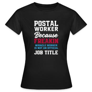 Funny Letter Deliverer Post Post Gifts - Women's T-Shirt - black - Front - AI Model Female 172 dark (172cm)