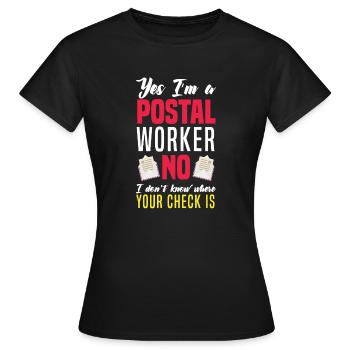 Funny Letter Deliverer Post Post Gifts - Women's T-Shirt - black - Front - AI Model Female 172 dark (172cm)