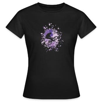 Vélo Astuces Color Splash - T-shirt Femme - noir - Devant - AI Model Female 172 dark (172cm)