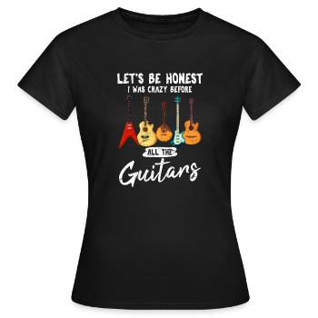 Soyons honnêtes Drôle guitariste guitariste sur le thème - T-shirt Femme - noir - Devant - AI Model Female 172 dark (172cm)
