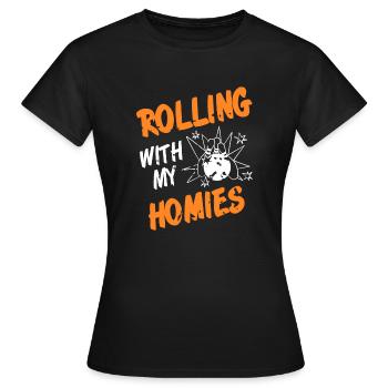 Rouler avec mes homies Vintage Funny Bowling - T-shirt Femme - noir - Devant - AI Model Female 172 dark (172cm)