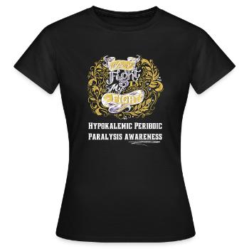Bekämpfung der hypokaliämischen periodischen Lähmung Bewusstsein - Frauen T-Shirt - Schwarz - Vorne - AI Model Female 172 dark (172cm)