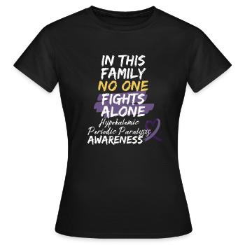 Krieger Hypokaliämische periodische Lähmung Bewusstsein - Frauen T-Shirt - Schwarz - Vorne - AI Model Female 172 dark (172cm)