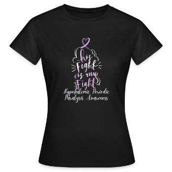 Bekämpfung der hypokaliämischen periodischen Lähmung Bewusstsein - Frauen T-Shirt - Schwarz - Vorne - AI Model Female 172 dark (172cm)