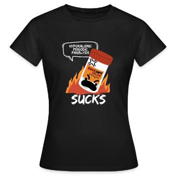 Lustiges Wortspiel Hypokaliämisch Periodische Lähmung Bewusstsein - Frauen T-Shirt - Schwarz - Vorne - AI Model Female 172 dark (172cm)