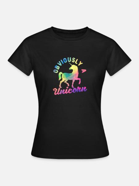 Funny Horse Silhouette Pony Riding - Women's T-Shirt - black