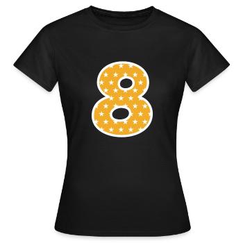 Numéro huit - T-shirt Femme - noir - Devant - AI Model Female 172 dark (172cm)