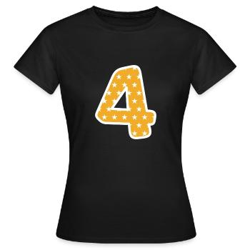 Four - Women's T-Shirt - black - Front - AI Model Female 172 dark (172cm)