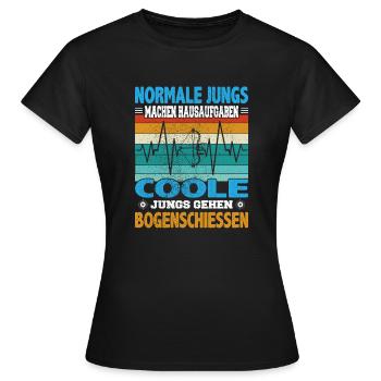 Witziger Bogenschützen Spruch für Jungs für den - Frauen T-Shirt - Schwarz - Vorne - AI Model Female 172 dark (172cm)