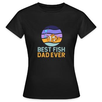 Meilleur poisson papa aquariophile fish keeper - T-shirt Femme - noir - Devant - AI Model Female 172 dark (172cm)