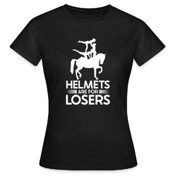 Les casques de voûte sont pour les perdants - T-shirt Femme - noir - Devant - AI Model Female 172 dark (172cm)