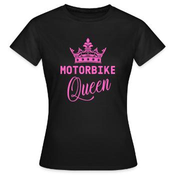 Moto Moto Queen | - T-shirt Femme - noir - Devant - AI Model Female 172 dark (172cm)
