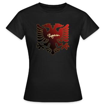 Shqiperia Albanian Motif - Women's T-Shirt - black - Front - AI Model Female 172 dark (172cm)